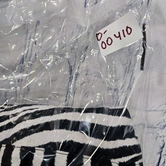 Jones New York Black White Zebra Striped Linen Blend Tunic Top Dress WOMENS 2X - Picture 10 of 10